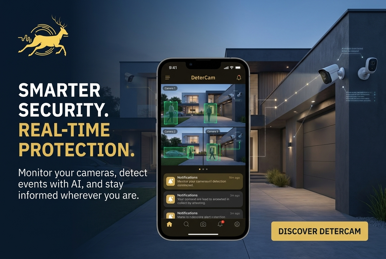 DeterCam app screens